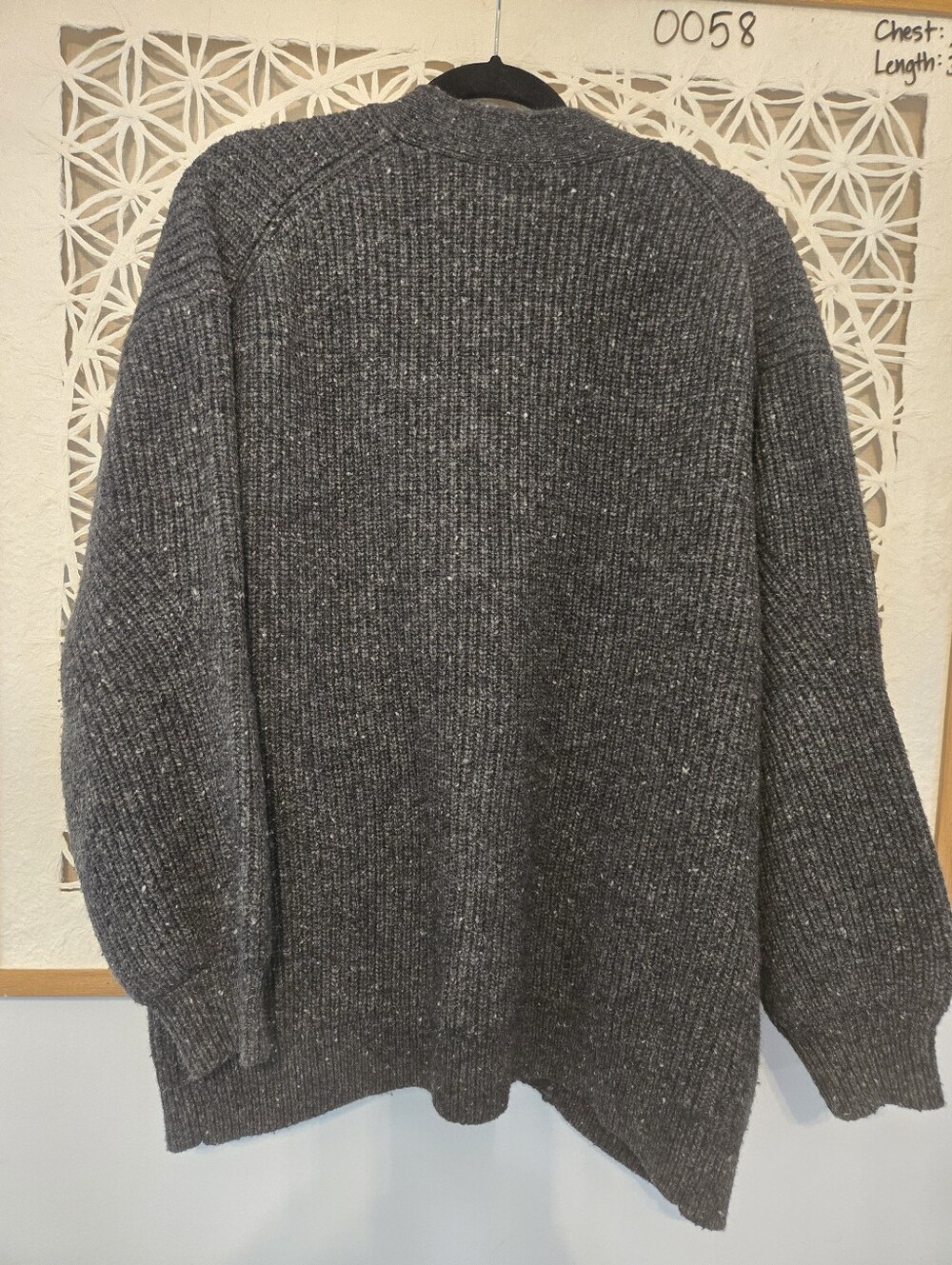 Wilfred Aritzia Oversized Wool Cardigan Dark Gray Knit Size Small Women’s Cozy - Picture 6 of 6